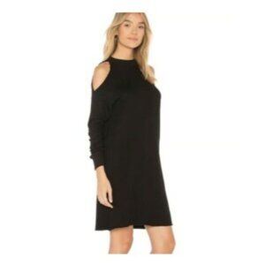 Philanthropy Chrome Dress Black Cold Shoulder Long Sleeve size small new $194